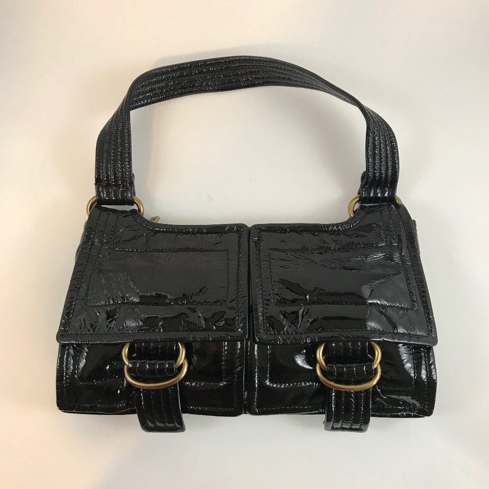 Kooba Black Patent Leather Shoulder Bag